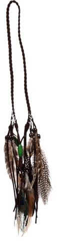 CALLARON Stirnband Boho mit Feder Haarband Feder für Damen Kopfschmuck Vintage Zierschmuck für Partys und Festivals Haarschmuck Federhaarband