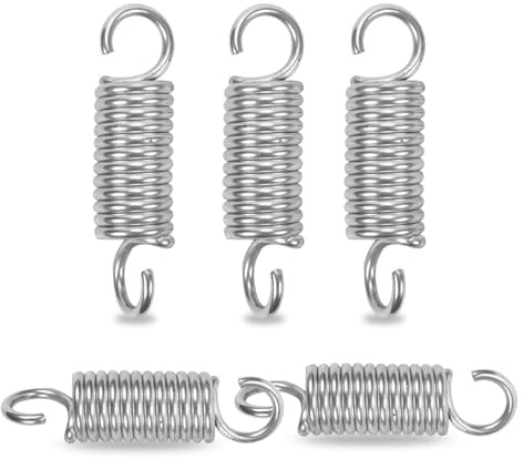 Zugfedern mit Haken, 5 Stück Zugfeder Edelstahl Spannfeder Drahtdurchmesser 2mm Klein Spiralfeder 50x15mm Mechanisch Metallfeder Maximale Zugkraft 12kg