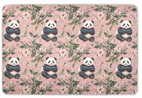 52 L x 34 W Cartoon Cute Pandas Flower Extra Large Resuable Fasciatoio Coperture Impermeabile Lavabile Vasino Lenzuola Copertura Anti-Labbra Pad Incontinenza per Bambini Adulti Animali Domestici