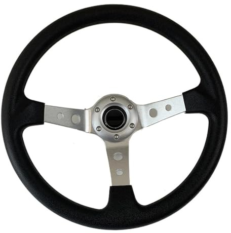 Volante Sportivo Auto, Volante a Calice Universal Cars Racing Car Steering Wheels PU 14 pollici Drifting Sport Wheel(001-GZFXP114-05)