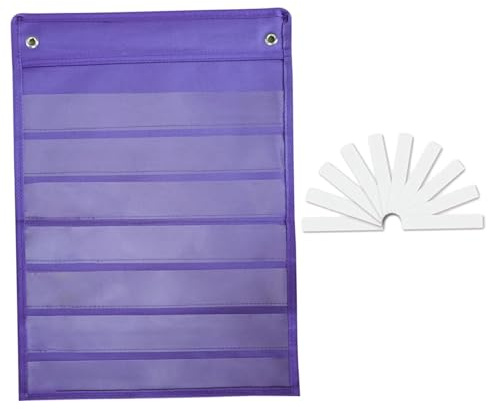 Ioensy Tableau de Poche Tableau Organisateur Tableau Effaçable Tableau D'Apprentissage Tissu Résistant Fonction Effaçable Approprié pour Planification Routi, Violet