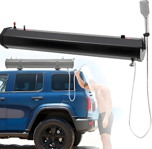 Takräcke-Solardusch, Bilmonterad Campingdusch, Takmonterad Campingdusch, Vattenförsörjning För Utomhusaktiviteter, Stor Kapacitet, PVC, För Bilvård, Vandring Och Äventyrsresor 4.76加仑/18升