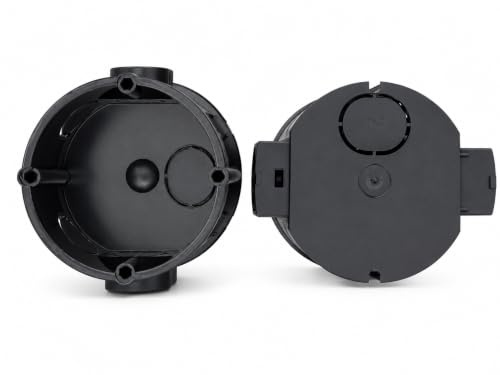 O4L Unterputz Gerätedose Ø60x42 mm Schwarz 5 Stück – Schalterdose/Steckdosendose – Elektro Installationsdose für Mauerwerk & Beton – Unterputzdosen