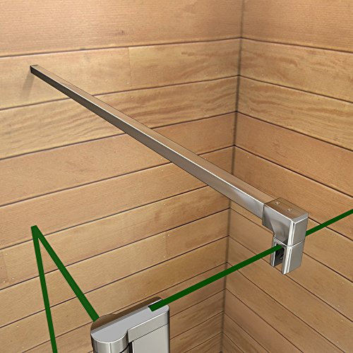 Barra Stabilizzatrice Tagliabile Per Box Doccia Parete Fissa Da Bagno In Alluminio Cromato Lucido 140cm Adatto Per Vetro 8/10mm Spessore