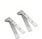 2 Set Cerniere per Porte, Cerniere a Perno per Porte Nascoste con Rotazione a 360 Gradi in Acciaio Inossidabile, Cerniere per Coltelli Sfalsati, Cerniere per Coltelli con Offset da 4 Pollici