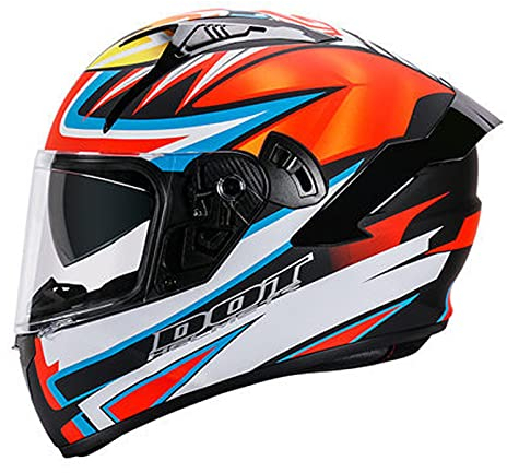 Integralhelme Flip-Up Motorradhelm Modular-Helm Rollerhelm Erwachsener Herren & Damen Jet Mopedhelm Full-Face Motorcycle Helmet Sturzhelm Klapphelm Atmungsaktiver,Orange,L