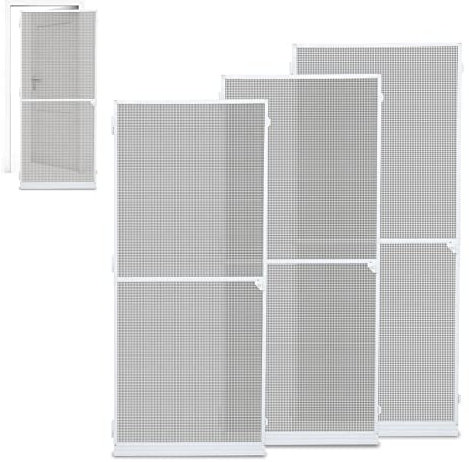 Gimisgu 120x210CM Insektenschutz Fliegengitter Tür Insektenschutztür, Insektenschutz Tür Alurahmen, für Balkontür & Terrassentür mit Alu-Rahmen Insect Screen, Weiß
