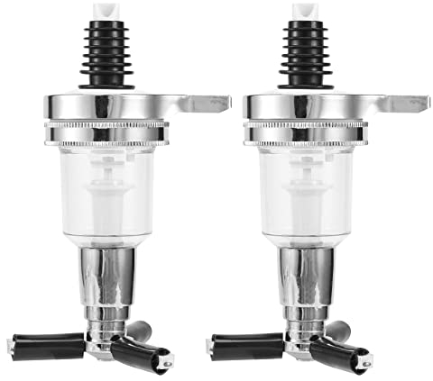 Ksrnsne 2Pcs 45Ml/1.5Oz Bar Replacement Nozzle Shot Dispenser for Revolving Liquor Bottle Holder