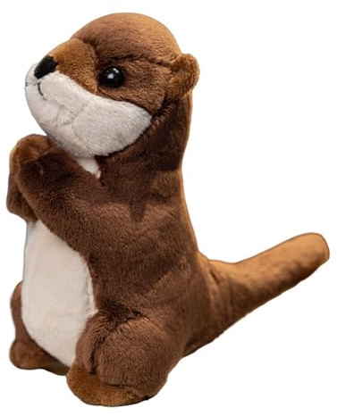 Surakey Otter Kuscheltier,19cm Simulation Otter Tierpuppe Plüschtier Plüschpuppe,Plüsch Kissen Puppe Kuschelkissen Stofftierpuppe Dekokissen Geburtstag Geschenke für Jungen Mädchen Kinder Erwachsen