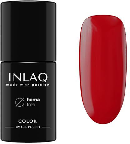 INLAQ® UV Nagellack Dunkelrot - 6 ml Hema Free - Langlebiger UV Lack - Nail Polish - Glow Spectrum Kollektion - Gelnägel - Shellac Gel - Gellack ohne Hema | 1046- Tamarillo