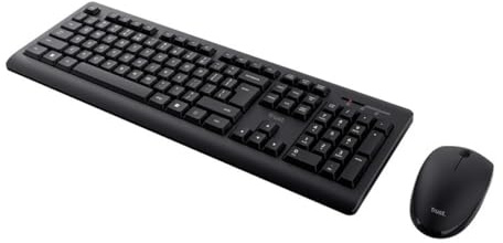 Teclado y Ratón Inalámbrico Trust Primo Negro Monocromo Inglés EEUU QWERTY US