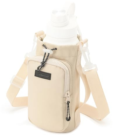 TRIWONDER Flaschenhalter mit Verstellbar Schultergurt und Front Reißverschluss Tasche Wasserflaschenhalter Trinkflaschenhalter für Wandern Laufen Radfahren Jagd Reisen