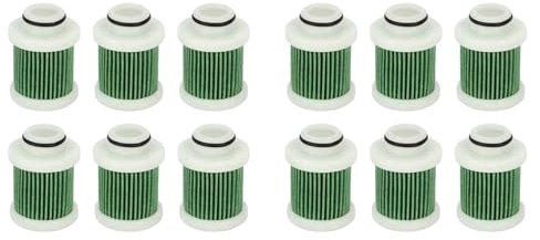 Lckiioy 12 StüCk 6D8-WS24A-00 Kraftstoff Flter für F40A F50 T50 F60 T60 F70 F90-Benzin Motor Marine AußEnbord Flter 40-115 PS