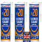 BONDIFY Waterproof Window Frame Sealant White 500g x 3PCs, 100% SOLVENT-FREE Paintable Silicone Sealant Acrylic, White Mastic for Filling Cracks and Gaps, Bathroom, Kitchen and Door, UPVC use