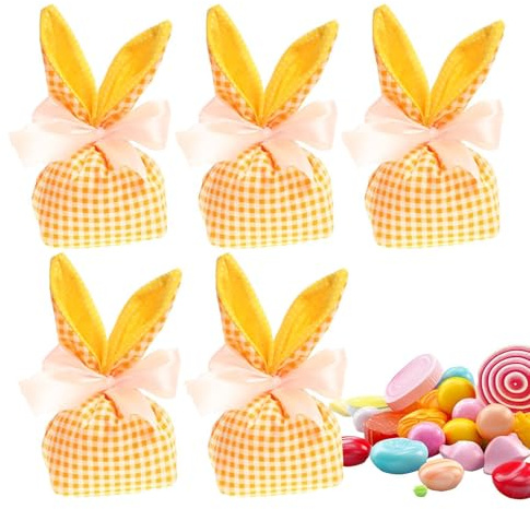 Lot de 5 sacs cadeaux réutilisables avec décorations de Pâques