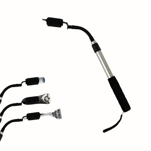 EASACE rasoio prolungamento rasoio con lunghezza regolabile e flessibilità rasoio, maniglia spazzola per capelli Groomer, il corpo per spazzole bagnate o secche, applica