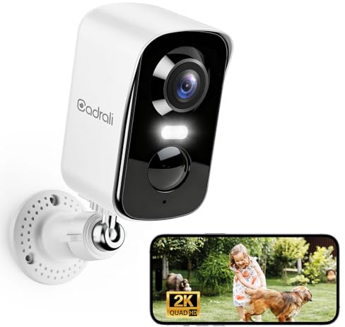 2K Security Cameras Wireless Outdoor, Battery Powered WiFi Cameras for Home Security with AI Motion Detection, Spotlight/Siren, 2-Way Audio, Color Night Vision, 30-Day Cloud Storage, IP65 Waterproof