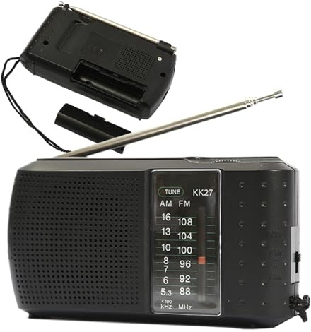 Kleine Radios | Leistungsstarker Lautsprecher | Analog-Tuning mit Nadel für Reisen, Zuhause und Geschäftsreisen
