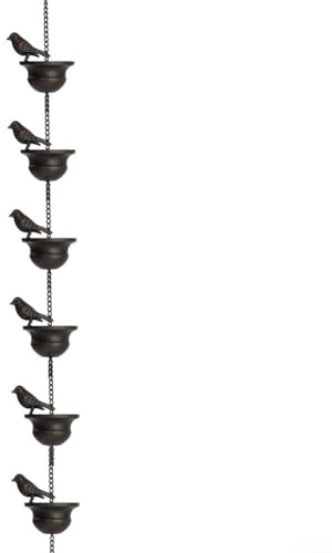 Metall-Regenkette, bezaubernde Regenkette für Außendekoration – einfache Installation, elegante Gartenterrasse Balkon Dekor