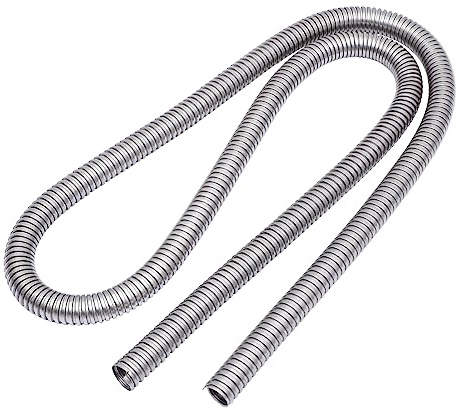 CLISPEED Stainless Steel Protective Sleeve Metal Cable Protector Sleeve for Wire Organization Management Hose Pipe Electric Cable Cover