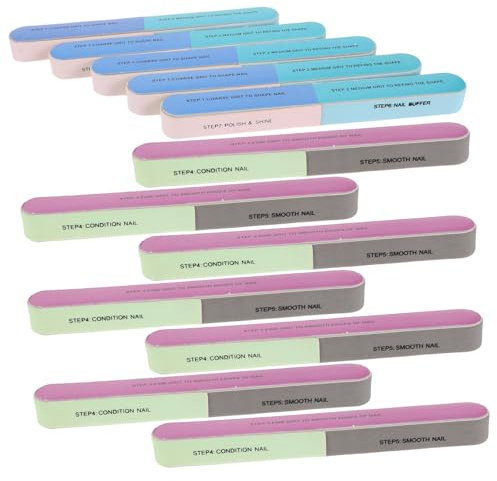 BESTYASH 20 Pièces Bloc de Ponçage à Plusieurs Faces Professionnel pour Manucure Blocs de Polissage Multifonctions pour Modelage et Brillance des Ongles