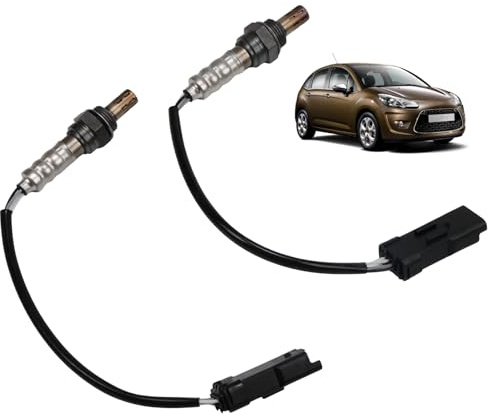 LDLRevX Sensor Lambda Sensores De Oxígeno Para Citroen C1 II, C3 II, C4, Peugeot 208 108 301 308 II 2008 I, Aygo, Corsa E, Astra H/J, 98022942 98106343, Delantero trasero Kit 2