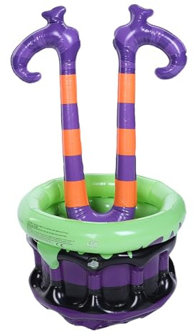 Jectse Witch Leg Inflatable Cooler, Ice Bucket for Festival Party, Blow Up Drink Cooler, Holds Beer & Beverages, Premium PVC Material, Reusable Celebration Decor