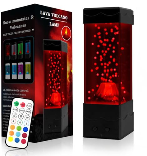Nordreach Lampe d'ambiance à lave de 22,9 cm - 7 couleurs changeantes - Lampe de chevet liquide effet lave pour chambre à coucher, salles sensorielles, espaces de relaxation et décoration d'intérieur