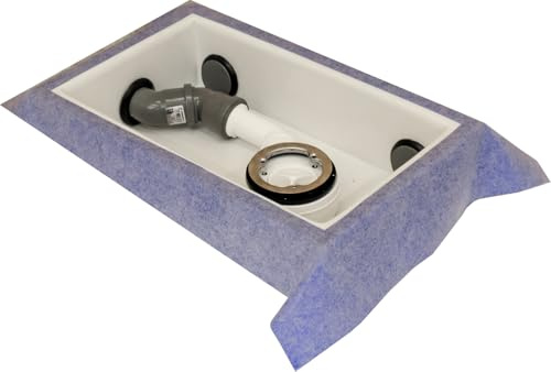 Sellon24® Ablaufbox für Duschwannen und Badewannen 47,5x28x7,5 cm Hermetische Box Safety Box für Abfluss Ablaufsystem