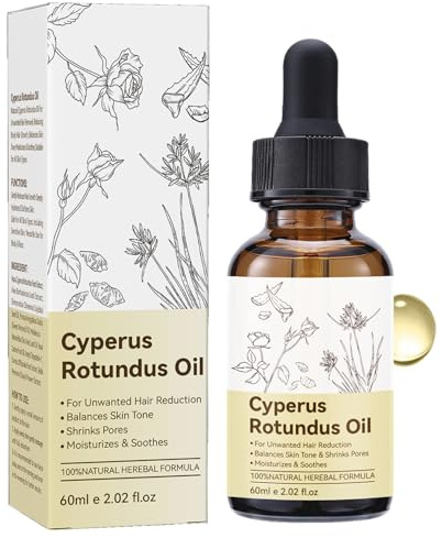 Cyperus Rotundus Oil for Hair Removal, Hair Removal Oil, 60 ML | Reduce Hairs Regrowth, Moisturizes & Soothes Skin, Shrinks Pores, for All Skin Types