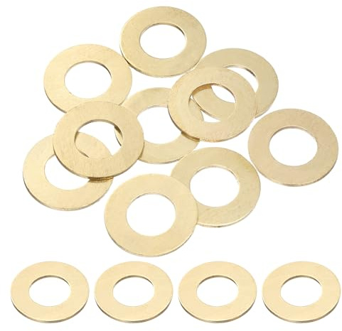 QUARKZMAN 10Pz Rondelle Piatte in Ottone M14 28x14x1.5mm(ODxIDxSP)