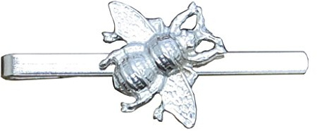 Pince à Cravate Abeille, Faite Main en Etain Fin - Fabrication Française