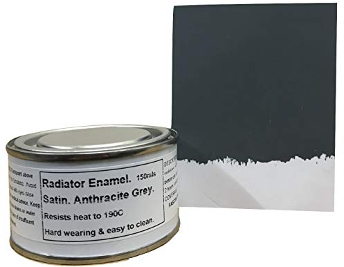 1 x 150ml Anthracite/Dark Grey Heat Resistant Satin Radiator Paint