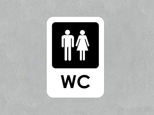 Oedim - Segnali per bagno WC | 14,85 x 21 cm | diversi materiali | Durevole ed economico Pack 5