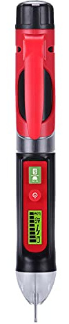 Maclean MCE645 Berührungsloser Spannungsprüfer mit Display und Taschenlampe Einstellbare Empfindlichkeit 12V-1000V/48V-1000V AC Stromprüfer Batteriebetrieben