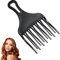 Afro comb,1 peine de pelo rizado, peine afro dientes anchos de plástico para peinar y quitar el pelo enredado,negro.