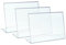 Expositor metacrilato transparente A4 horizontal, pack 3 unidades, soporte sobremesa de plástico para carteles A4, porta menú, porta precios, porta fotos para mesa, marco de acrílico transparente.