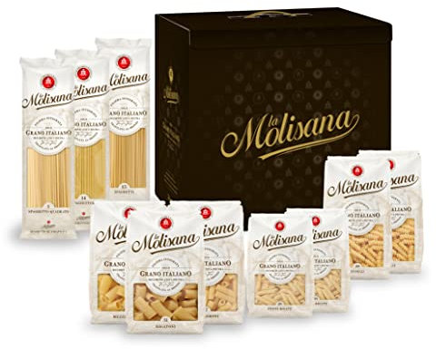 La Molisana, Gift Box Pastamania - Confezione Regalo con 10 Pacchi da 500g di Pasta da Solo Grano Italiano Trafilata al Bronzo - Idee Regalo