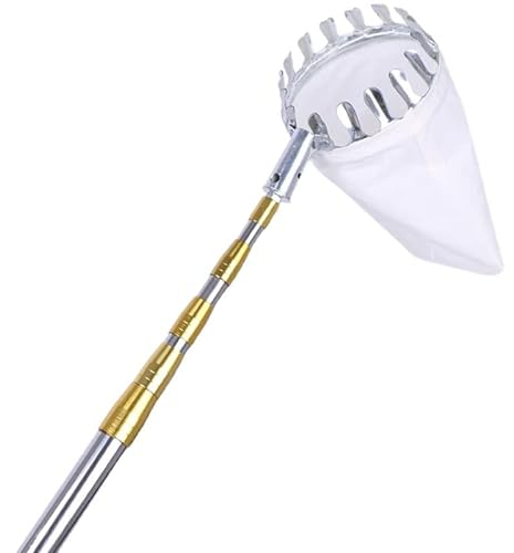 ERSTUME 170 cm Obstpflücker mit Teleskopgriff, Leichter Apfelpflücker mit Stoffbeuteln, Outdoor-Pick-Up-Werkzeuge für Zitronen, Äpfel, Birnen, Pfirsiche, Mangos, Orange