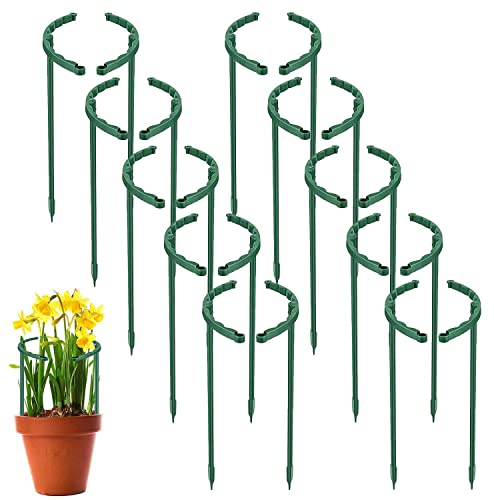 Supporto Piante, 20 Pezzi Sostegno Piante, Plastica Semicerchio Supporto per Piante da Interno, Verde Riutilizzabile Adatto per Fiori Piante Viti