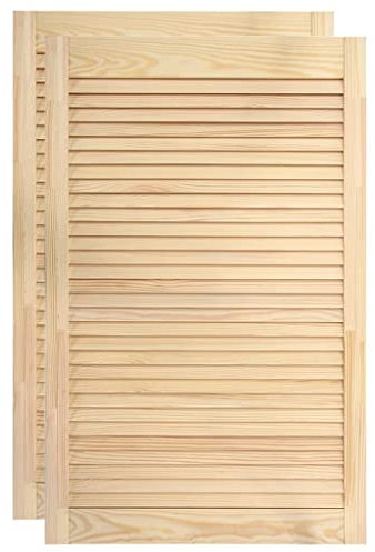 vidaXL Ante a Lamelle 2 pz in Legno Massello di Pino 99,3x59,4 cm