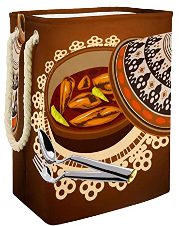 Sambal Tajine de pollo servido con olla de aceitunas, cestas grandes personalizadas para la ropa sucia con asas, almacenamiento de ropa en el dormitorio, baño, dormitorio