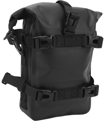 Sac Arrière de Moto, 4L étanche à Dégagement Rapide, Barre de sécurité Latérale, Sac de Siège Arrière, Sac de Bagages, Sac de Selle pour Voyage Noir