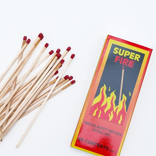 STL (780 Matches) Super Fire Extra Long Safety Matches - 15cm Matches for Wood Burners, BBQs, Fire Pits, Stoves & More - 65 Matches per Box - Premium Quality & Safe Ignition (12 BOXES)