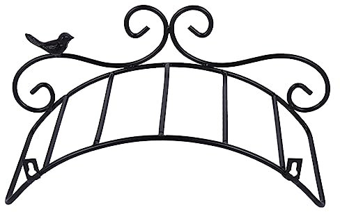 Kisangel Wandmontierter Gartenschlauchhalter Aus Eisen 38x17cm Kälte Und Sonnenbeständig Schlauchaufbewahrung Für Innen Und Außenbereich Platzsparend Robust