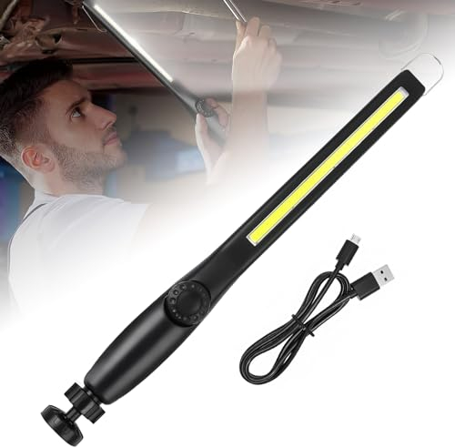 LED Work Light 700 Lumens Inspection Light Rechargeable Magnetic Torch Portable Cordless COB LED Lights for Car Repair,Home,Garage,Workshop and Emergency