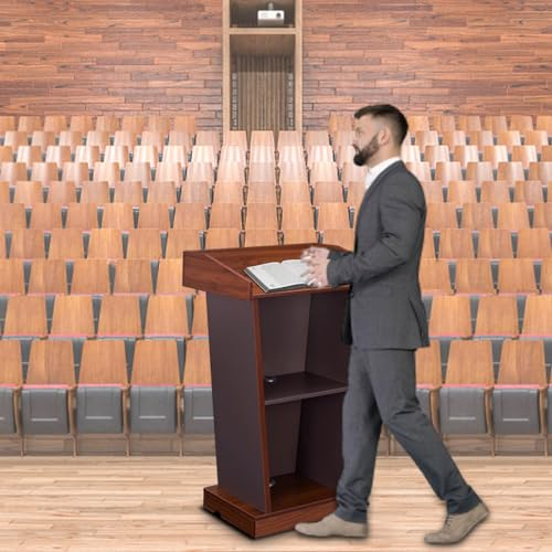 Oracra Rednerpult Kirche Spricht Podium mit Kabelloch, Konferenzpräsentation Kanzelständer Doppelschicht, Die Schulen Stehen auf Dem Schreibtisch -Lectern -Podium für Lehrer