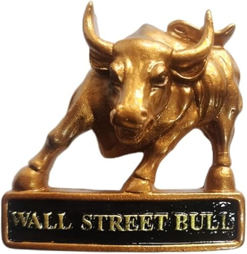 New York USA 3D Wall Street Bull Kühlschrankmagnet, Souvenir, Geschenk, Kunstharz, handgefertigt, New York, Kühlschrankmagnet, Heim und Küche, Dekorationssammlung