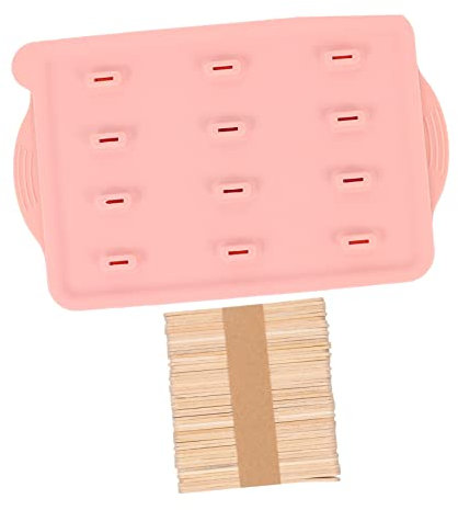 OFFSCH Molde Para Helados Con Palo De Silicona 12 Cuadrículas Práctico Para Hacer Helado