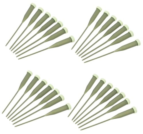 Uonlytech 50pezzi Tubi per Acqua Singoli Tubi Estensibili per Acqua con Tappi in Grandi Floreali Verdi per Composizioni Floreali Fiale per Freschi Confezione da